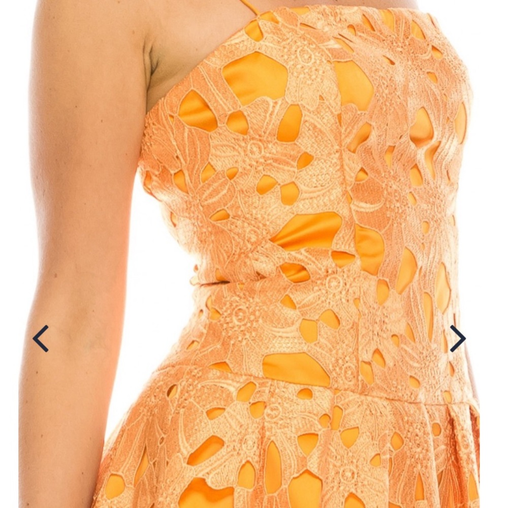 Adrianna Papell drop torso LACE party dress 🧡 - Picture 3 of 12